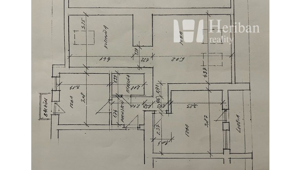 3-izb.tehl.byt s balkónom a logiou, 74m2, Jiskrova ul, Staré Mesto