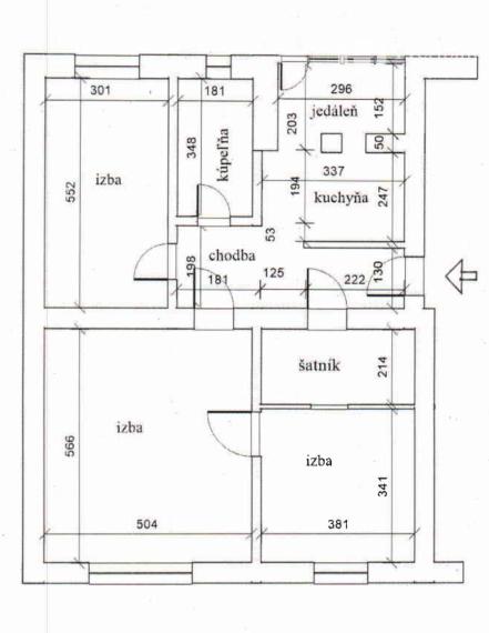 3 izb.byt, 94m2, Havlíčkova ul-pri Botanickej záhrade, Sever