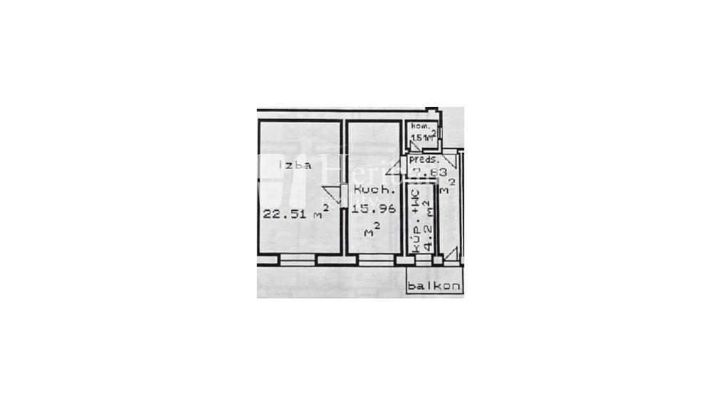 veľký 1-izb.tehl.byt, 52m2, pri Botanickej záhrade, KE-Sever