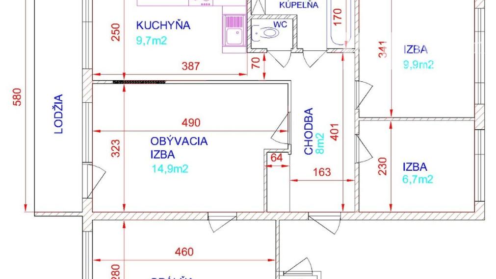 Na predaj:4-izb.byt s 6m logiou, Irkutská ul, KE-Nad Jazerom