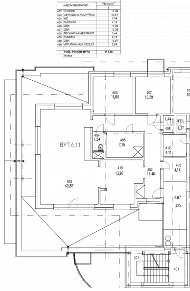 4-izb.byt, 111m2+75m2 terasa, St.Spišská cesta, KE-Sever