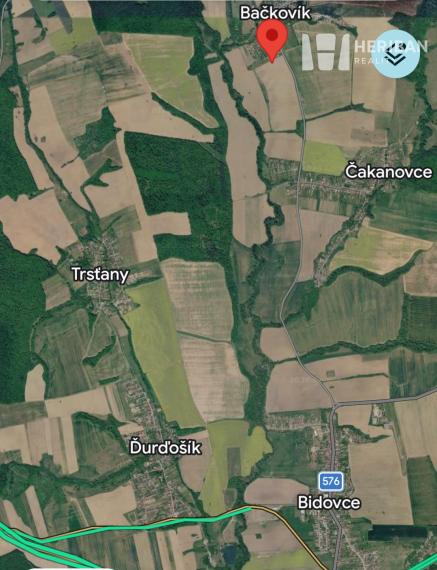 široký 6,5 ár.pozemok na výstavbu RD, Bačkovík, KE-okolie