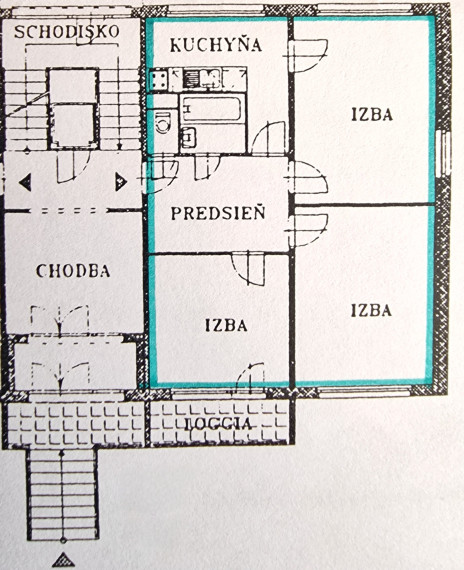 3-izb.byt s logiou , 65m2, Baltická ul, KE-Nad Jazerom