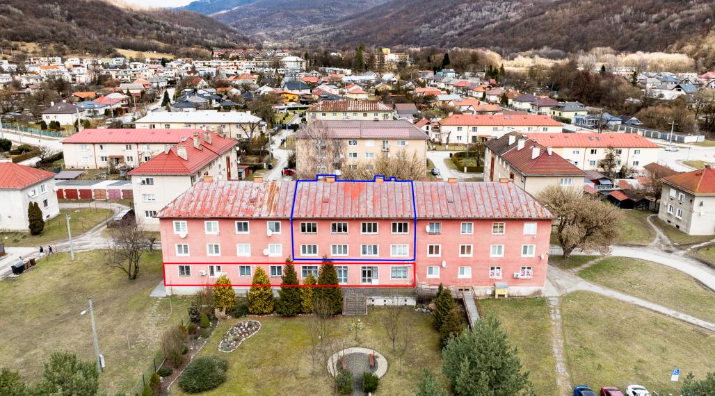 2 izb.tehlový byt, 59m2, ul. 1.Mája, Revúca